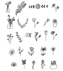 25 Floral Doodles For Your Bullet Journal Bullet Journal Art Floral Doodles Bullet Journal Doodles