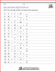 100 free balanced equations worksheets with answers for kids, schools & for teachers. Balancing Math Equations