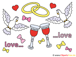 Hochzeitstauben Mit Ringen Clipart
