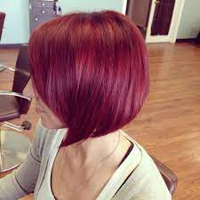 Red Sleek Bob Hair By Dominae Avedacolor Kalusalonandspa Hair Styles Retro Hairstyles Hair