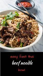Thai Beef Noodles Recipe Thai Beef Beef And Noodles Beef