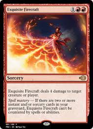While all these words mean having qualities that appeal to a cultivated taste, exquisite implies a perfection in workmanship or design that appeals only to very sensitive taste. Exquisite Firecraft Magic Online Promos Prm 62503 Scryfall Magic The Gathering Search