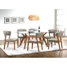 This Retro 7 Piece Dining Set Is The Perfect Addition To Your Home The Table Features A Rectangular Glas Dining Room Sets Dining Chairs Modern Dining Room Set