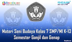 Begitu juga bila bapak dan ibu guru mengajar mata pelajaran seni budaya smp/mts kelas 7 semester ganjil. Lengkap Materi Seni Budaya Kelas 7 Smp Mi K 13 Semester Ganjil Dan Genap Bospedia