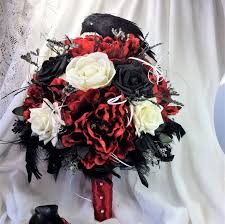 Don't forget to add a little of your own personality to your special day. Home Kitchen Red Skull Bouquet Red And Black Skull Bouquet Gothic Bouquet Goth Bouquet Red Bride Bouquet Red Bridesmaid Bouquet Red Wedding Bouquet Red Halloween Bouquet Red Wedding Bridal Bouquet Home