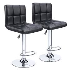Finally, a selection of swivel stools can be found in all of the different styles and allow for extra movement. Walnew Adjustable Armless Swivel Bar Stools With Pu Leather Set Of Two In Black Walmart Com Walmart Com