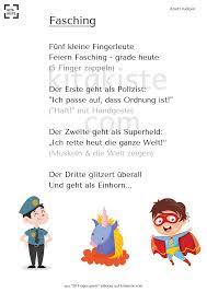 Diese gedichte sind gut zum vorlesen geeignet und lassen. Fasching Fingerspiel Fingerspiele Fasching Kindergarten Fingerspiele Fasching Im Kindergarten