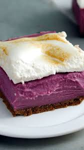 Purple Sweet Potato Bars With Homemade Marshmallows Video Purple Sweet Potatoes Potato Bar Sweet Potato Pie