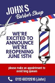 Find & download the most popular barber shop psd on freepik free for commercial use high quality images made for creative projects. Barber Shop Re Opening Announcement Barber Shop Barbershop Design Template Design