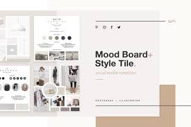 Mood Board Style Tile Pack In 2020 Style Tile Mood Board Graphic Design Resources