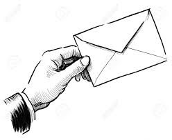 Transparent background camera logo png. Hand Holding A Letter Ink Black And White Drawing Stock Photo Picture And Royalty Free Image Image 100072011
