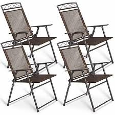 Suchst du nach sling sling? Giantex Set Of 4 Patio Folding Sling Chairs Steel Textilene Camping Deck Garden For Sale Online Ebay
