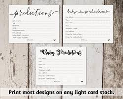 All you have to do is print these prediction cards out. Printable Baby Prediction Card Template Baby Shower Birth Stat Game Digital File Instant Download Rustic Calligraphy Heart Kraft Paper
