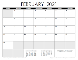 The printable basic black february 2021 with notes & us holidays calendar will open in a new internet window (or tab). 2021 Calendar Templates And Images