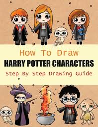Make sure the oval is drawn more. How To Draw Harry Potter Characters Step By Step Drawing Guide 2 In1 Coloring Book Design Drawing Book And Colour Harmione Granger And Dobby Etc For Paperback Bright Side Bookshop