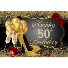 Maybe you would like to learn more about one of these? Goeoo 9x6ft Happy 50th Birthday Backdrop Bling Gold Birthday Photography Backdrops Balloons Heels Champagne Glass Fabulous Vinyl Background Birthday Party Decorations Supplies Accessories Camera Photo Accessories Galeriaslastorres Com