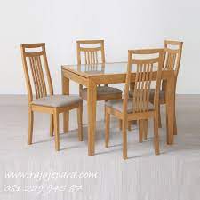 Jual set meja makan ukir dan minimalis harga murah bersahabat. Harga Kursi Meja Makan Kayu Jati 4 Kursi Rajajepara Com