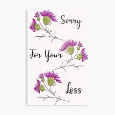 See more ideas about sympathy cards, cards, inspirational cards. Floral Sorry For Your Loss Sympathy Card By Artistree Canvas Print By Artistree Redbubble