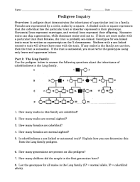Talking about pedigree worksheet with answer key, below we will see various similar pictures to give you more ideas. Pedigree Inquiry Worksheet Answers Fill Online Printable Fillable Blank Pdffiller