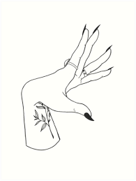 Witch Hand Art Print By Rainytuesday In 2021 Hand Art Line Art Drawings Dark Art Drawings