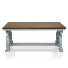 The oversized 56 cocktail table features gorgeous. Crimber Trestle Coffee Table Oak Antique Blue Mibasics Target