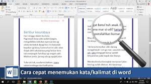 Cara Cepat Mencari Kata Dalam Document Microsoft Word Tutorial89 Youtube