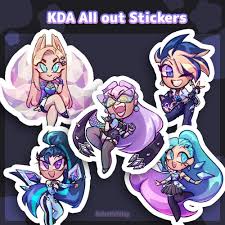 KDA All Out Stickers League of Legends akali Ahri Seraphine - Etsy Hong Kong
