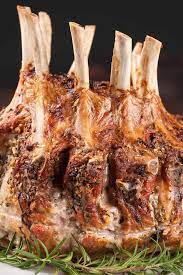 Garlic Herb Crusted Crown Roast Of Pork Recipe Crown Roast Crown Roast Of Pork Crown Roast Recipe