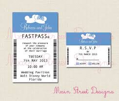 Mickey And Minnie Ear Hat Fastpass Invitation By Mainstreetdesigns 10 00 Disney Wedding Invitations Disney Wedding Theme Disneyland Wedding
