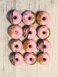 12 Rose Marron Or Mini Donuts Beignets De Mariage De Bebe De Mariee De Noel De Nouvel An De La T Table De Bonbons Bonbons De Mariage Fetes 30eme Anniversaire