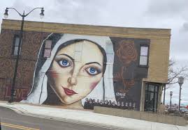 Found these old Murals at the Wheeler library in Monroe...they were painted  by David Merrill in the Masuk library from 81-83. My favorite shows the  Green, MVFD, Carnival and my street in