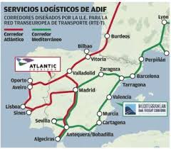 Llegará el tren del Corredor Atlántico a Vigo? Un mapa de Fomento dice que  no pero Caballero dice que sí