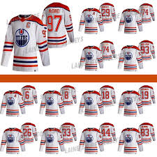 Adidas connor mcdavid edmonton oilers orange authentic player jersey. 2021 Edmonton Oilers 2020 21 Reverse Retro Jersey 97 Connor Mcdavid 29 Leon Draisaitl 74 Lnb 74 Ethan Bear Hockey Jerseys From Laine 22 8 Dhgate Com