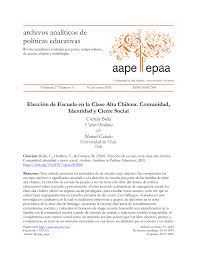 Maybe you would like to learn more about one of these? Pdf Eleccion De Escuela En La Clase Alta Chilena Comunidad Identidad Y Cierre Social