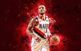 Download the background for free. Download Wallpapers Damian Lillard Nba White Uniform Portland Trail Blazers Basketball Stars Close Up Damian Lamonte Ollie Lillard Basketball Neon Lights Creative Usa For Desktop Free Pictures For Desktop Free