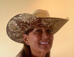 Hand Painted Sunflower Cowboy Hat Cowboy Hats Painted Cowboy Hats Painted Sunflower