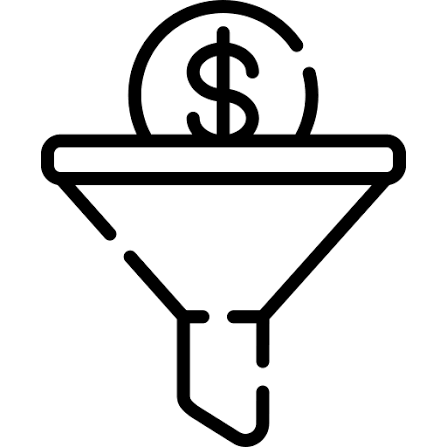 Sales funnel - Free people icons