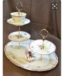 Pin Von Heike Beckmann Auf Blumen Und Garten Etageren Selber Machen Vintage China Teeparty