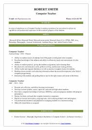 Computer Teacher Resume Samples Qwikresume