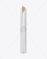 Download Chopsticks In Matte Pack Mockup Top View In Packaging Mockups On Yellow Images Object Mockups