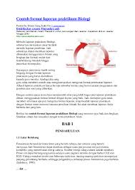 Melakukan kajian hasil laporan hasil √ belum kegiatan inovasi di. Doc Contoh Format Laporan Praktikum Biologi Posted By Dosso Sang Isahi Fadhilatul Hafidzh Syah Hafidh Academia Edu