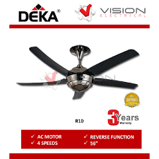Rs 1,976/ piece get latest price. Deka 56 Designer Ceiling Fan With Remote Control R10 Gun Metal White Shopee Malaysia