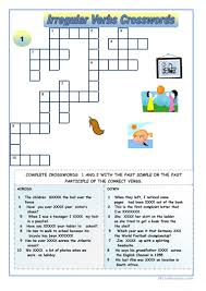 Check out the big book of crosswords, one crossword puzzle for each day of the year for only $5.99.our daily puzzles will continue to be free but you might appreciate the convenience of the big book, while at the same time supporting this website. Irregular Verbs Crossword Puzzles English Esl Worksheets For Distance Learning And Physical Classrooms