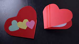 Valentinstag karte mit herz weißes papier herzen auf rotem. Grusskarte Als Herz Basteln Youtube