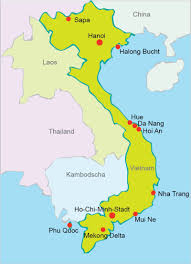 Located at the centre of the indochinese peninsula. Hier Eine Schematische Vietnam Karte Mit Den Sehenswurdigkeiten Zur Urlaubsplanung Der Einfachheit Halber Sind Auf Der Vietnamkarte Vietnam Vietnam Reise Laos