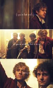 I Will Follow You Into The Dark George Blagden Carry On Enjolras And Grantaire Feels Credit Tumblr Les Miserables Musicals Theatre Kid