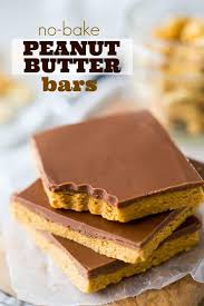 Peanut Butter Bars Easy No Bake 4 Ingredient Recipe Baking A Moment Peanut Butter Cups Recipe Homemade Peanut Butter Cups 4 Ingredient Recipes