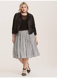 Black And White Gingham Dress Plus Size Torrid Black White Gingham Swing Skirt Swing Skirt Plus Size Fashion Skirts