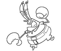 Search through more than 50000 coloring pages. Mr Krabs Punching Coloring Page Netart