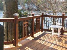 Measure your string lights to run the entire length of the deck railing. 13 Best Deck Railings Images Deck Railings Railing Design Deck Railing Design